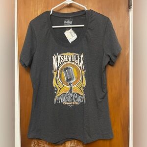 🆕. Nashville Music City Women's Gray T-Shirt. M